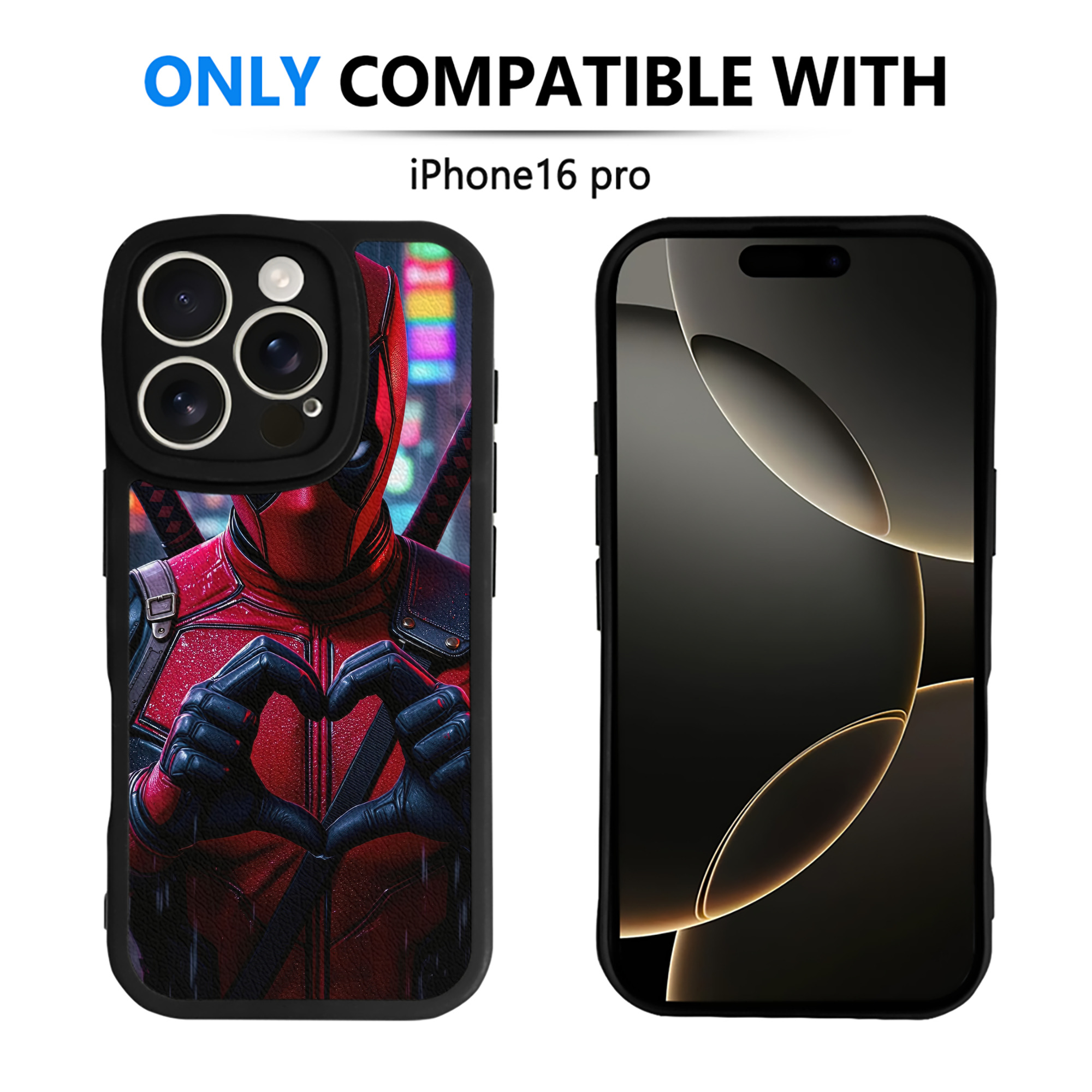 （画像用） Deadpool デッドプール 【iPhone 16シリーズ対応】シリコンスマホケース（レザー調） 材質：シリコン